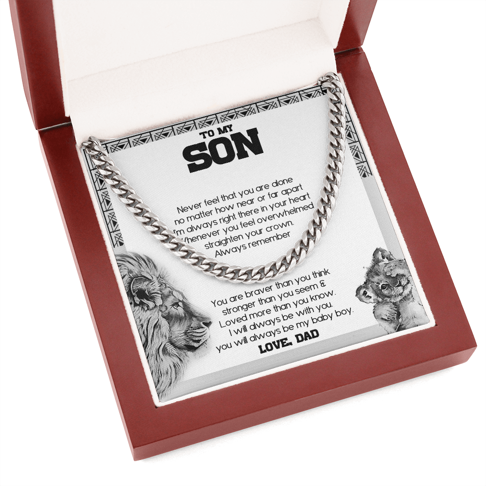 To My Son - I Will Always Be With You - Cuban Link Chain SO87T