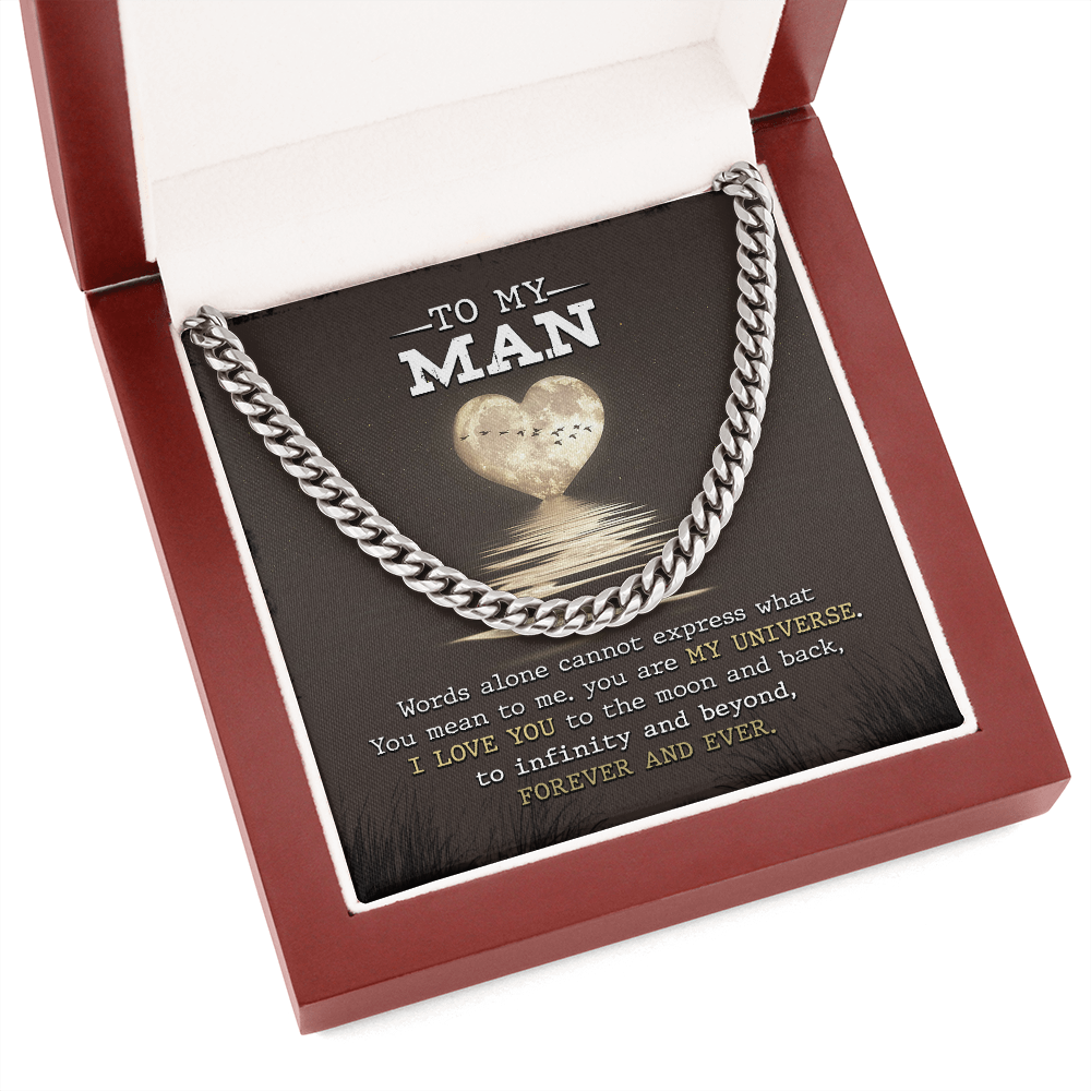 To My Man - I Love You Forever & Ever - Cuban Link Chain SO81V