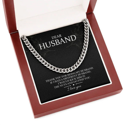 Dear Husband - Thank You For Being My Husband - Cuban Link Chain SO101T - Charming Present