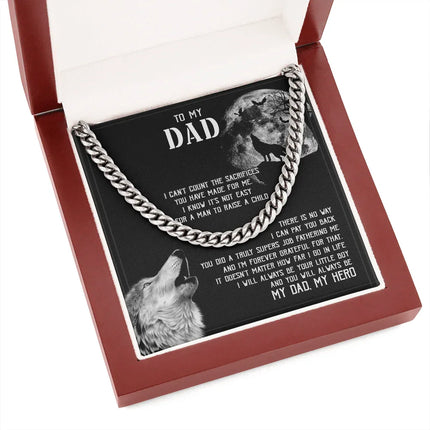 To My Dad I - Will Always Your Little Boy - Cuban Link Chain SO129V - Charming Present