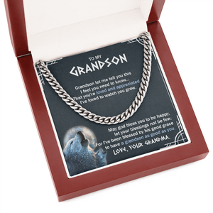 To My Grandson - You Are Loved And Appreciated - Cuban Link Chain SO123T