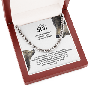 To My Son - My Little Boy Forever - Cuban Link Chain SO98V