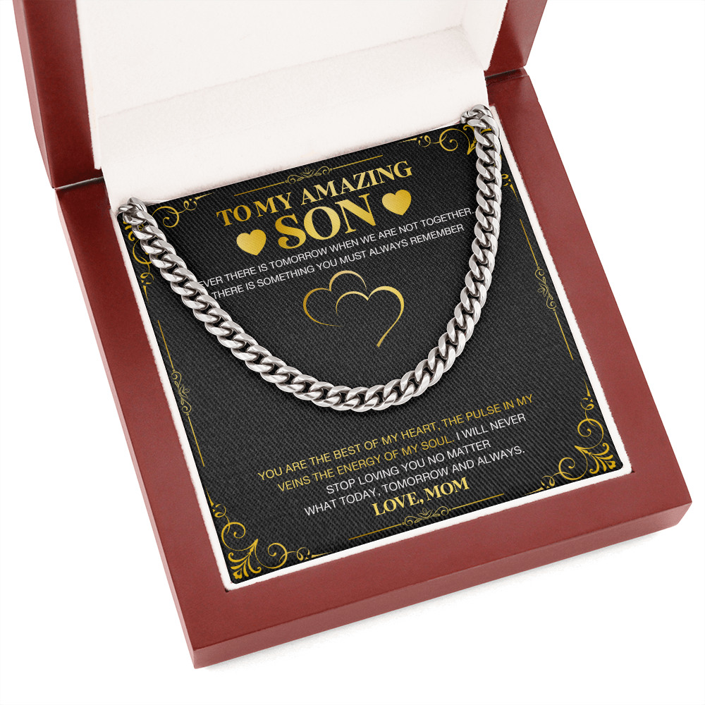 To My Amazing Son - Always Remember - Cuban Link Chain KT25
