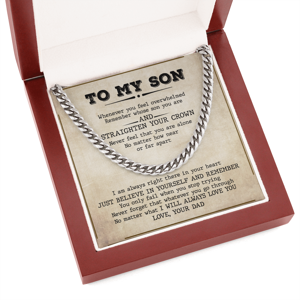 To My Son - I Will Always Love You - Cuban Link Chain SO73V