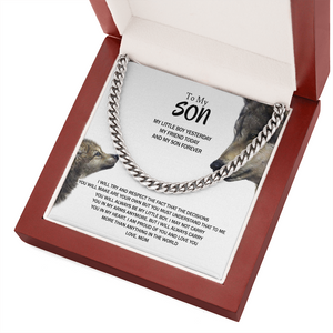 To My Son - My Little Boy Forever - Cuban Link Chain SO98V