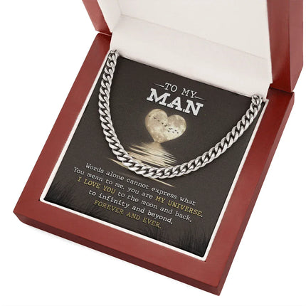 To My Man - I Love You Forever & Ever - Cuban Link Chain SO81V - Charming Present