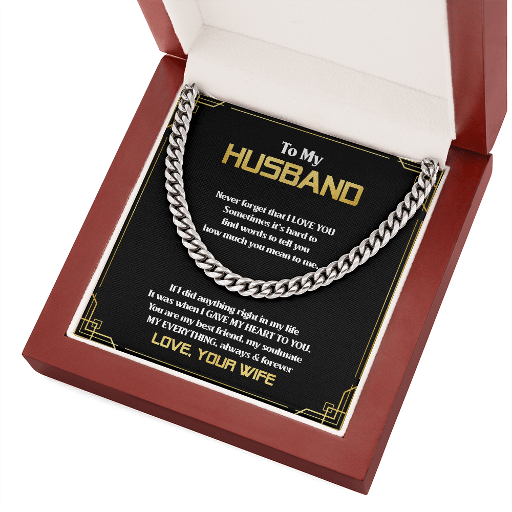 To My Husband - You Are My Everything - Cuban Link Chain SO83T
