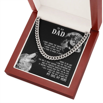 To My Dad I - Will Always Your Little Boy - Cuban Link Chain SO129V - Charming Present