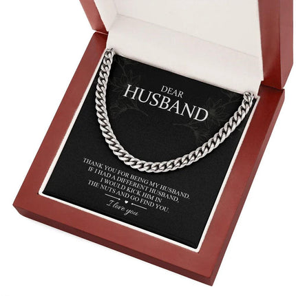 Dear Husband - Thank You For Being My Husband - Cuban Link Chain SO101T - Charming Present