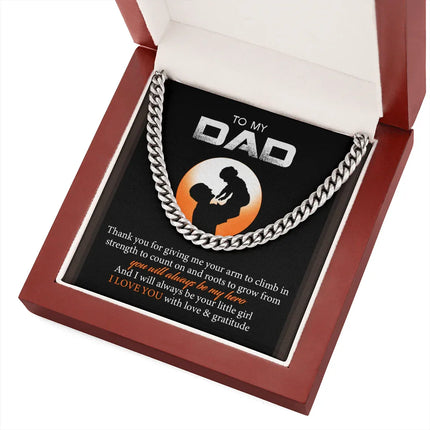 To My Dad - I Love You With Love And Gratitude - Cuban Link Chain SO128T - Charming Present