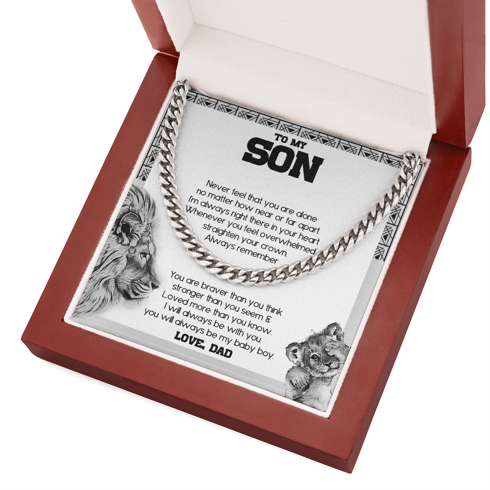 To My Son - I Will Always Be With You - Cuban Link Chain SO87T