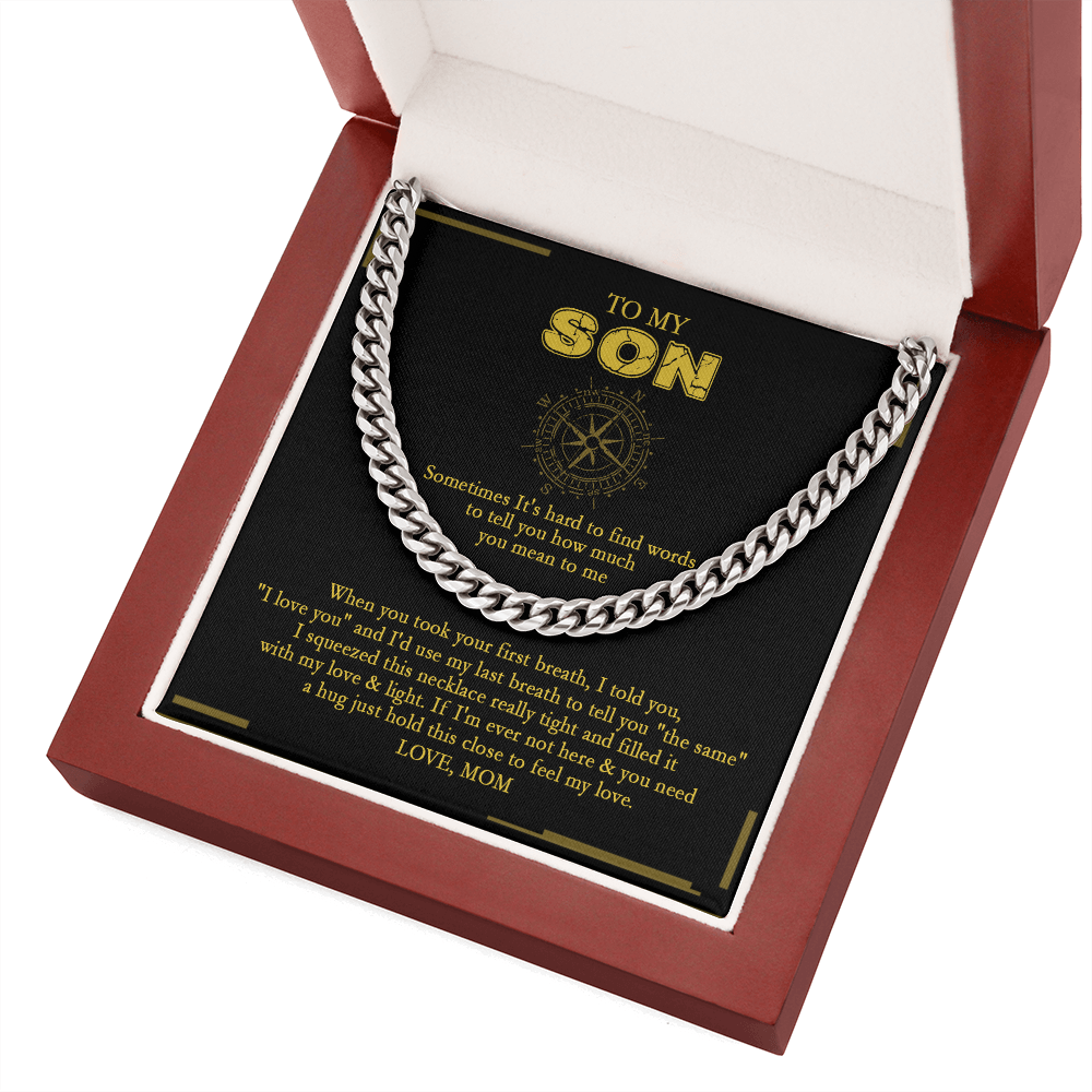 To My Son - Loved More Than You Know - Cuban Link Chain SO108V