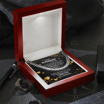To My Husband - I Love You - Cuban Link Chain KT26 - Charming Present
