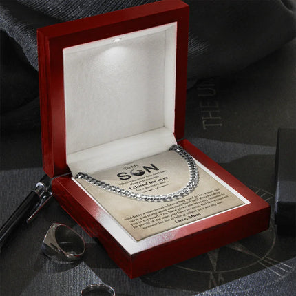 To My Son - I Will Always Carry You In My Heart - Cuban Link Chain SO15V - Charming Present