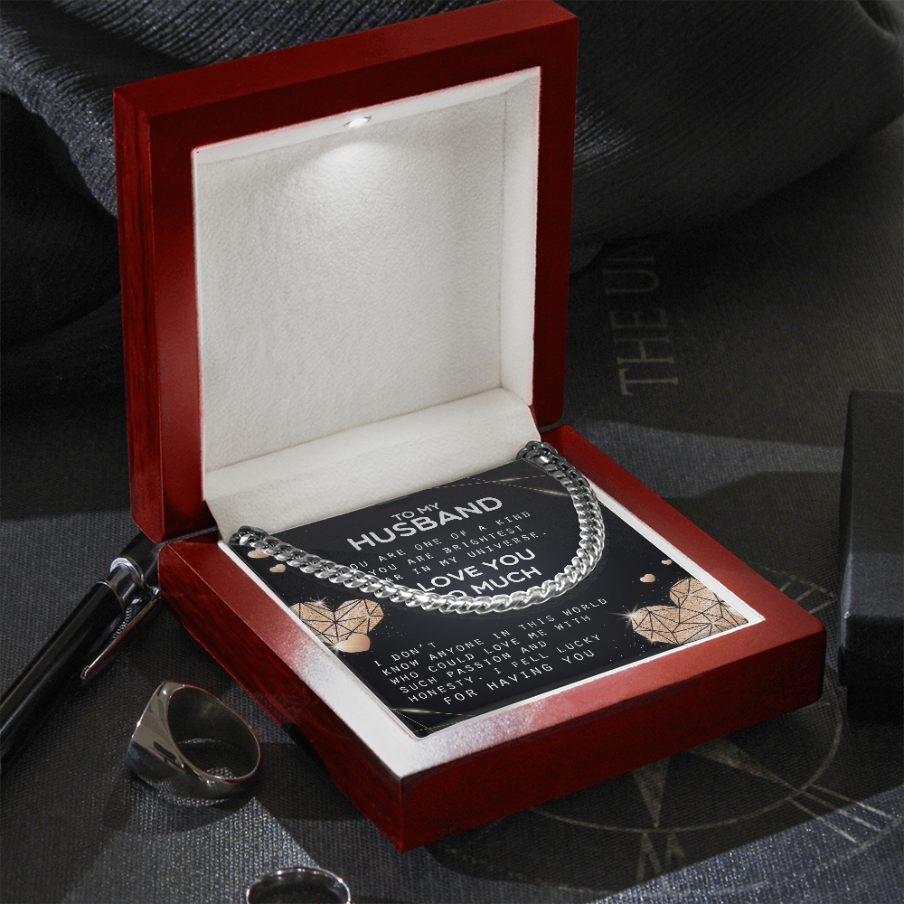 To My Husband - I Love You So Much - Cuban Link Chain KT20