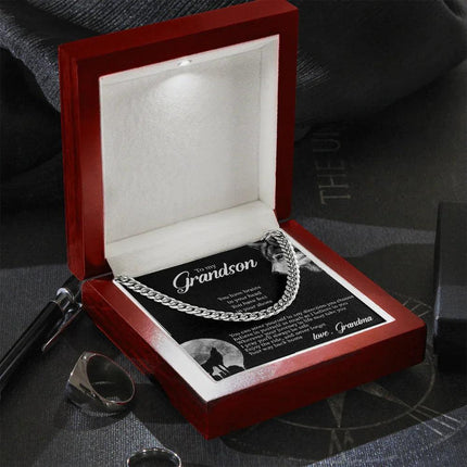 To My Grandson - Believe In Yourself As Much As I Believe In You - Cuban Link Chain SO132T - Charming Present