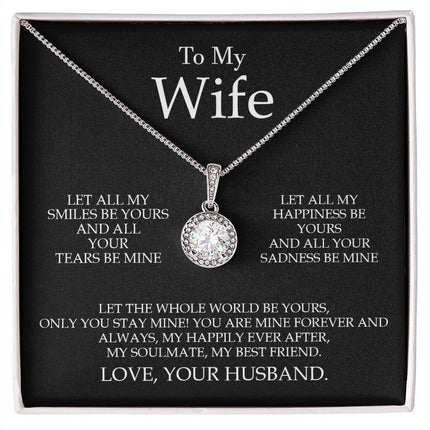 Husband Wife - My Soulmate My Best Friend - Eternal Hope Necklace - Charming Present
