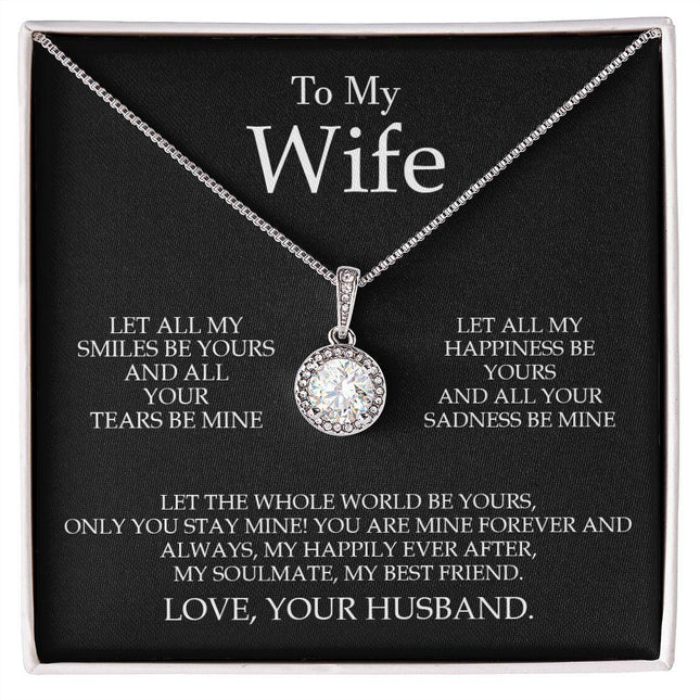 Husband Wife - My Soulmate My Best Friend - Eternal Hope Necklace - Charming Present