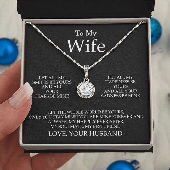 Husband Wife - My Soulmate My Best Friend - Eternal Hope Necklace - Charming Present