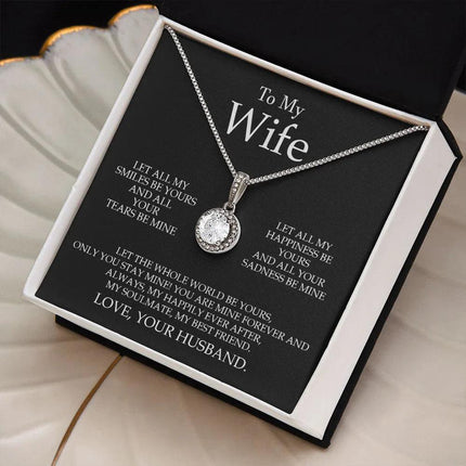 Husband Wife - My Soulmate My Best Friend - Eternal Hope Necklace - Charming Present