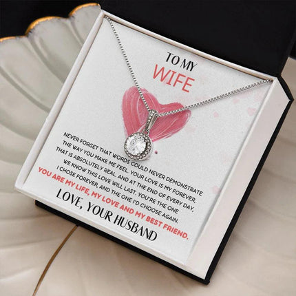 HUSBAND WIFE - THE ONE I'D CHOOSE AGAIN - ETERNAL HOPE NECKLACE - Charming Present