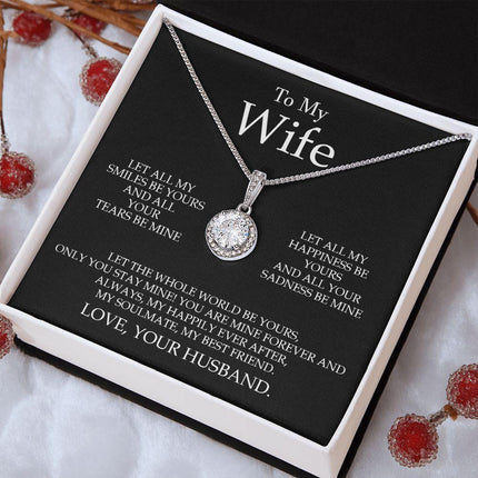Husband Wife - My Soulmate My Best Friend - Eternal Hope Necklace - Charming Present