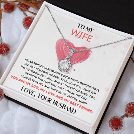 HUSBAND WIFE - THE ONE I'D CHOOSE AGAIN - ETERNAL HOPE NECKLACE - Charming Present