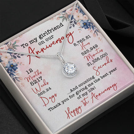 TO MY GIRLFRIEND ON OUR ANIVERSARY NECKLACE SO02v5 - Charming Present