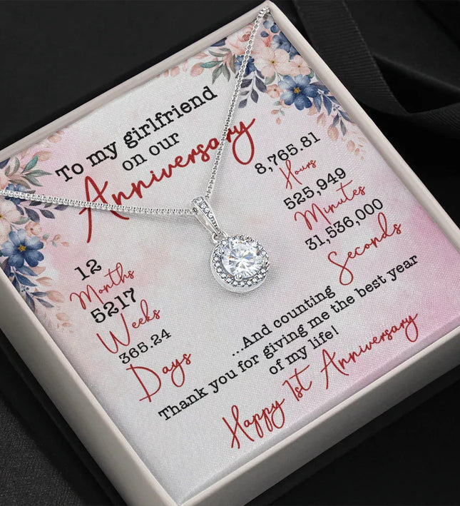 TO MY GIRLFRIEND ON OUR ANIVERSARY NECKLACE SO02v5 - Charming Present