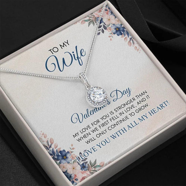 To My Wife - Happy Valentine's Day - Necklace SO23v5.1 - Charming Present