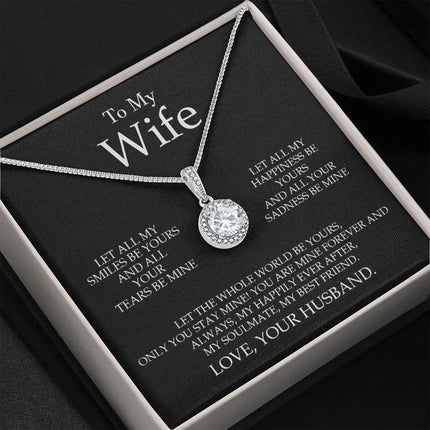 Husband Wife - My Soulmate My Best Friend - Eternal Hope Necklace - Charming Present