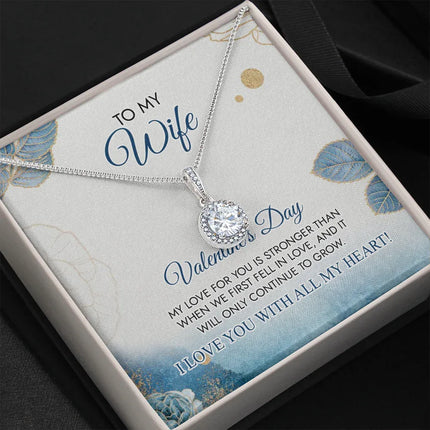 To My Wife - Happy Valentine's Day - Necklace SO23v5.2 - Charming Present