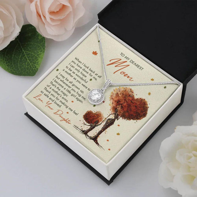 To My Dearest Mom - Safe And Love - Necklace SO38 - Charming Present