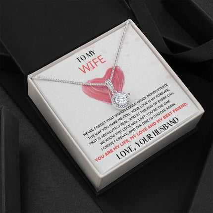 HUSBAND WIFE - THE ONE I'D CHOOSE AGAIN - ETERNAL HOPE NECKLACE - Charming Present