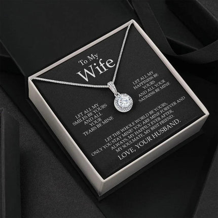 Husband Wife - My Soulmate My Best Friend - Eternal Hope Necklace - Charming Present