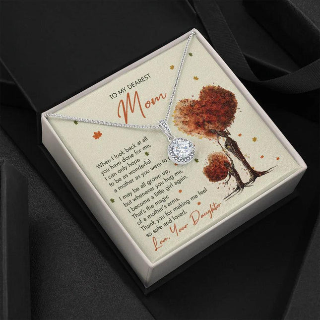 To My Dearest Mom - Safe And Love - Necklace SO38 - Charming Present