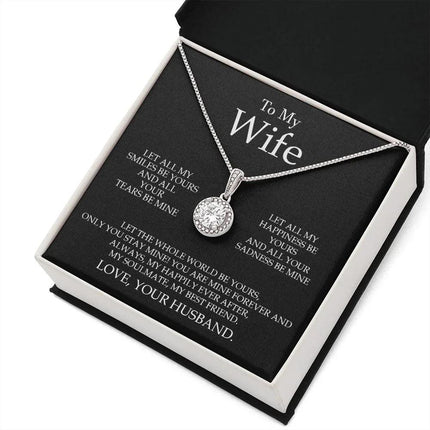 Husband Wife - My Soulmate My Best Friend - Eternal Hope Necklace - Charming Present
