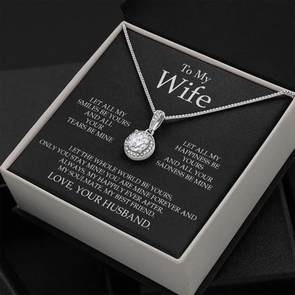 Husband Wife - My Soulmate My Best Friend - Eternal Hope Necklace - Charming Present
