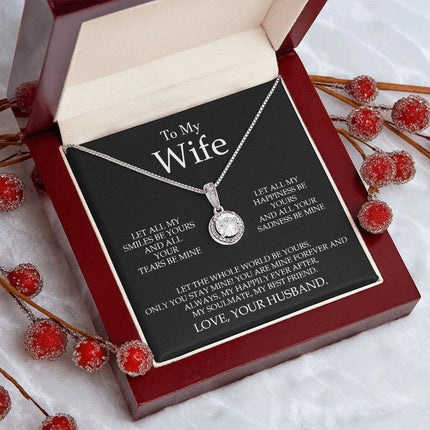 Husband Wife - My Soulmate My Best Friend - Eternal Hope Necklace - Charming Present