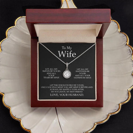 Husband Wife - My Soulmate My Best Friend - Eternal Hope Necklace - Charming Present