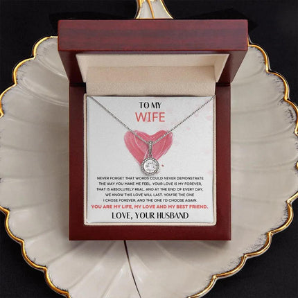 HUSBAND WIFE - THE ONE I'D CHOOSE AGAIN - ETERNAL HOPE NECKLACE - Charming Present