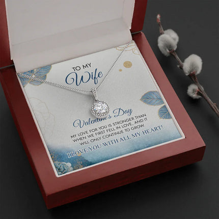 To My Wife - Happy Valentine's Day - Necklace SO23v5.2 - Charming Present