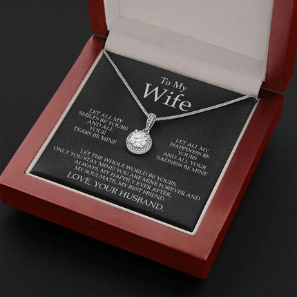Husband Wife - My Soulmate My Best Friend - Eternal Hope Necklace - Charming Present