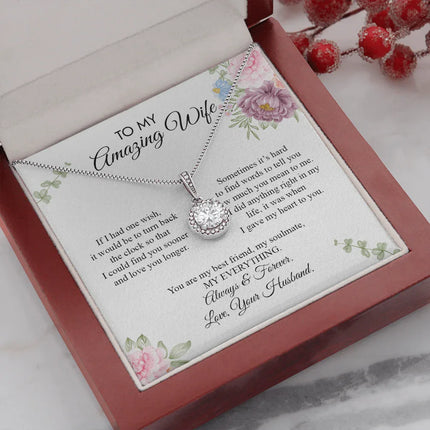 To My Amazing Wife - Love You Longer - Necklace SO20v5 - Charming Present