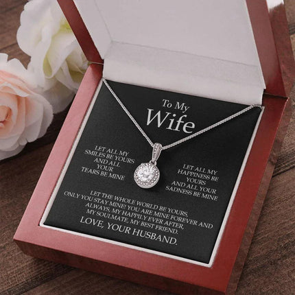 Husband Wife - My Soulmate My Best Friend - Eternal Hope Necklace - Charming Present