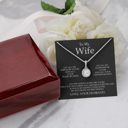 Husband Wife - My Soulmate My Best Friend - Eternal Hope Necklace - Charming Present