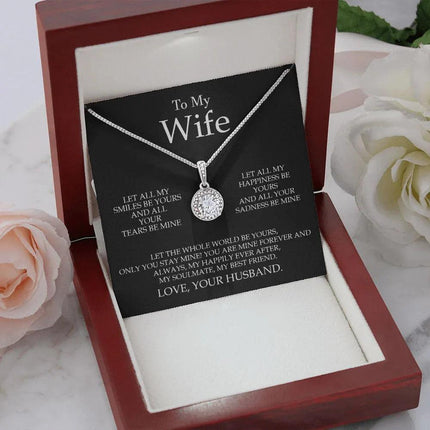 Husband Wife - My Soulmate My Best Friend - Eternal Hope Necklace - Charming Present