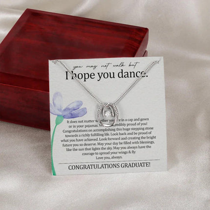 To My Daughter - I Hope You Dance - Lucky Necklace SO140T - Charming Present