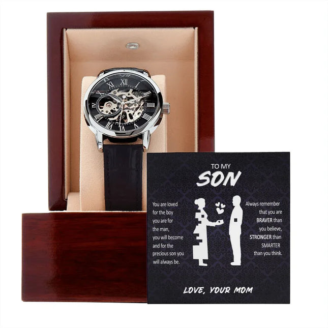Son - Mom - The Precious Son You Will Always Be - Openwork Watch - Charming Present