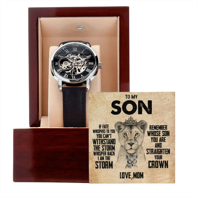 Son - Mom - Remember Whose Son You Are - Openwork Watch - Charming Present